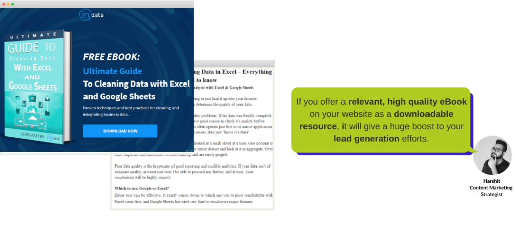 Harshit on how ebook content can be used for online business growth